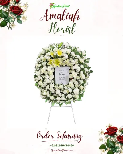 Krans Bunga Duka Cita di Rawalumbu